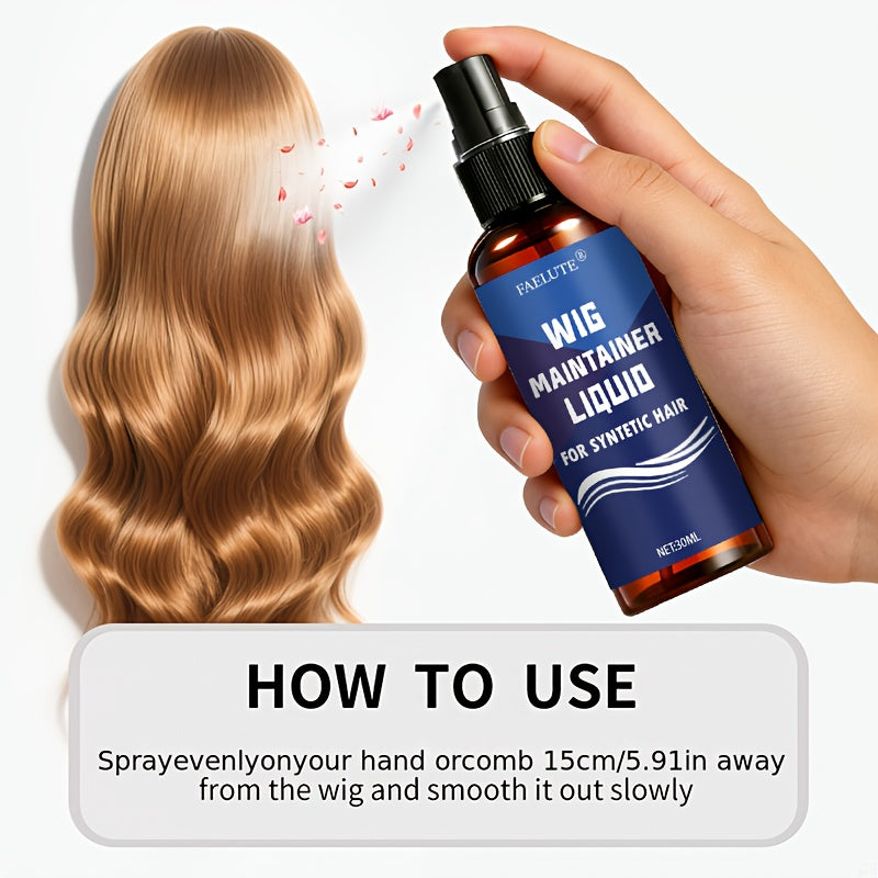 Wig Conditioning Mist Spray for Synthetic Wig Styling, Lightweight Detangling and Smoothing Care with Shine for Straight, Curly, Long and Short Looks