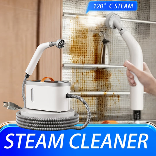 1200W Handheld Steam Cleaning Machine with Listed 5Bar Pressure, Regular, Professional and White No-Accessories Options for Suitable Home and Car Surfaces