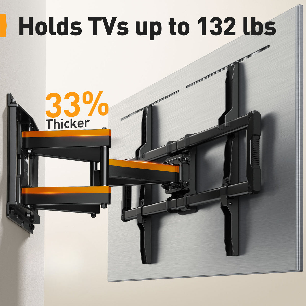 TV Wall Mount with F15 and F11-US Full Motion Options or K1 TV Hanger, Listed 40–86 Inch Screen Range for Compatible Living Room and Home Theater Installations