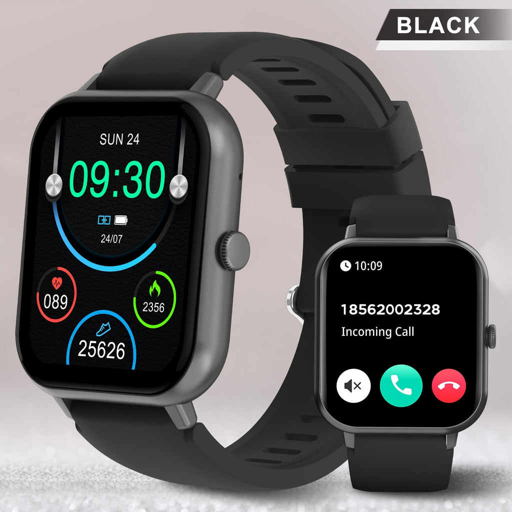 Sports Smart Watch with 1.83-Inch Full Touchscreen, Wireless Calls, Message Reminders, Step, Distance and Calorie Tracking in Black, Pink or Silvery