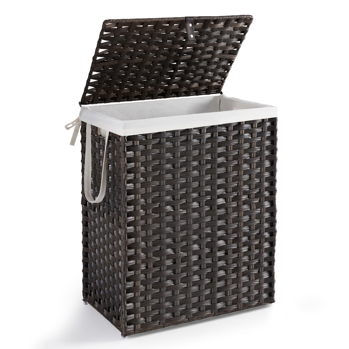 Laundry Hamper with Lid and Detachable Double Inserts, Foldable Clothes Basket in Three Capacity Options for Bedroom, Bathroom and Laundry Room Organization