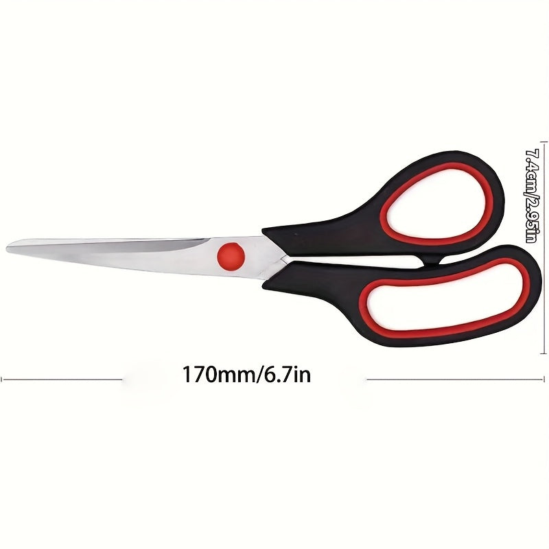 Office and Craft Scissors 3-Pack with Stainless Steel Blades and Comfortable Grips, Multipurpose Cutting Tools for Home Desks, Everyday Tasks and DIY Projects