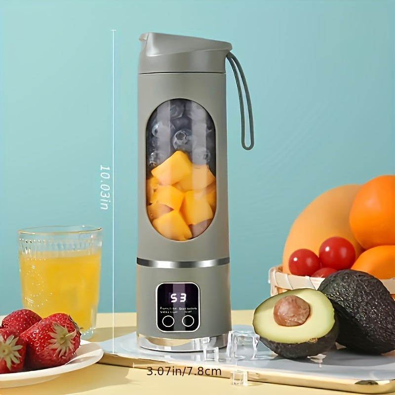 Portable USB-Rechargeable Blender for Fruit and Vegetable Drinks or Milkshakes, Compact Personal Blending Design in White, Green or Purple Options