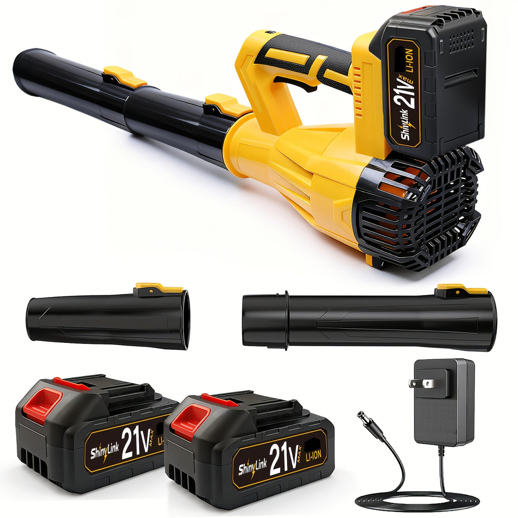 6-Speed Cordless Leaf Blower with Extension Tube and Non-Slip Grip, Listed One- or Two-Battery Y and R Configuration Options for Home Yard and Garden Leaf Cleanup