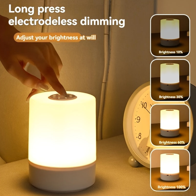 Rechargeable Touch Bedside Lamp with 800mAh Battery, Dimmable LED and White, Warm or Neutral Light Modes for Bedroom, Living Room and Office Desk Decor