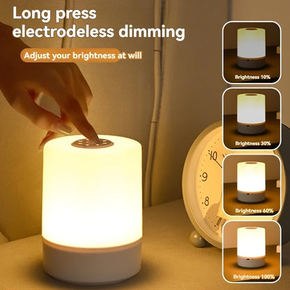 Rechargeable Touch Bedside Lamp with 800mAh Battery, Dimmable LED and White, Warm or Neutral Light Modes for Bedroom, Living Room and Office Desk Decor