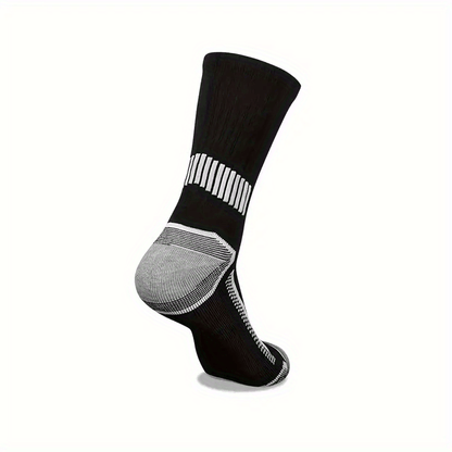Men's Sports Socks 10-Pair Pack with Cushioned Heel and Toe, Arch Support and Breathable Polyester Knit in White, Grey or Mixed Color Options