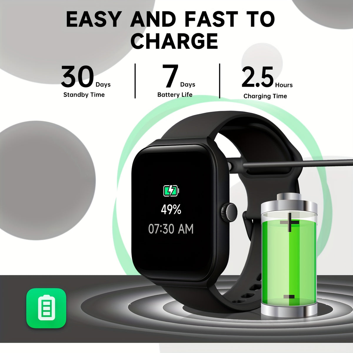 1.95 Inch Smart Watch with Alexa Built-in, Wireless Call Smartwatch with 100+ Sport Modes, Fitness Activity Tracker & Pedometer, for iPhone & Android, HD Touch Screen, Birthday & Mother's Day Gift