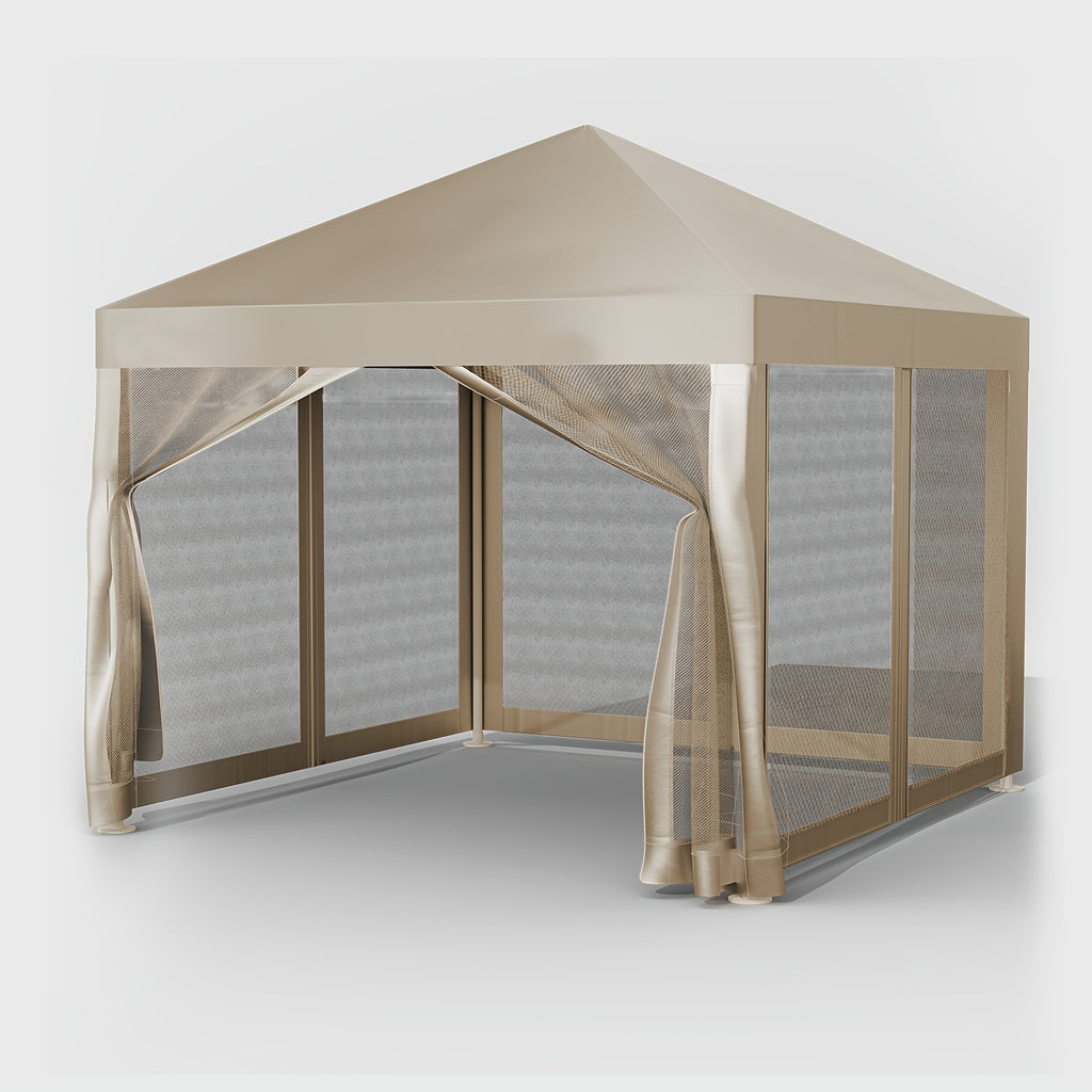 Screened Canopy Tent 10 x 10 ft with Listed Mosquito Netting and Easy-Up Design, Portable Outdoor Screen House for Patio Gatherings, Camping and Backyard Picnics