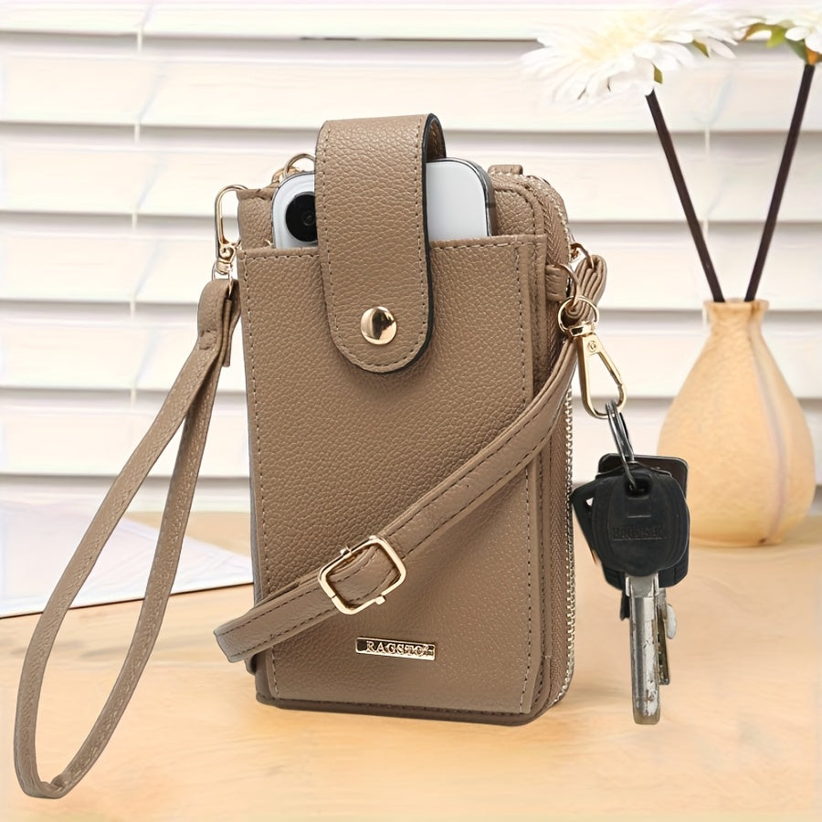 Cell Phone Crossbody Wallet by RAGSTO for Women, Small Shoulder Handbag with Multiple Credit Card Slots for Everyday Essentials and Gift Giving