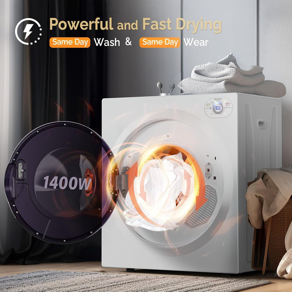 Washer and Dryer Combo, Compact Wash & Dry Laundry Set, Stainless Steel Tub, Smart Control, Low Noise, Wall-Mountable, for Apartment, Dorm, RV & Small Space