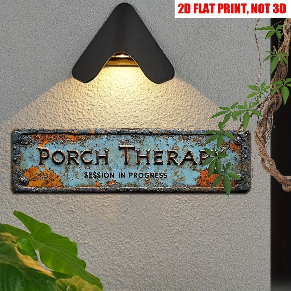 Relax Metal Wall Sign, 2D Flat Retro-Style Decorative Plaque for Entryway, Coffee Shop, Farmhouse, Garage and Beauty Salon Spaces, Single Piece
