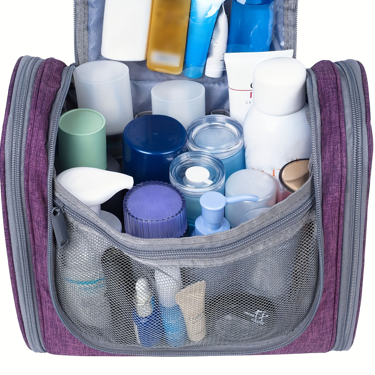 Hanging Toiletry Bag for Women with Hook and Multiple Pockets, Large Travel Makeup Organizer with Carry Handle in 16 Options for Trips and Gym
