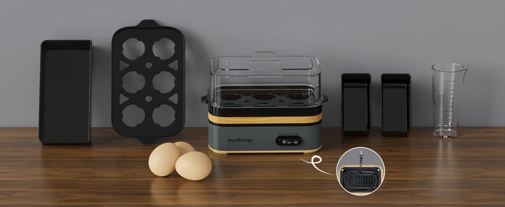 6-Egg Electric Egg Cooker, 400W 110V Breakfast Maker with BPA-Free Tritan Material for Hard-Boiled Eggs, Poached Eggs, Scrambled Eggs and Omelets