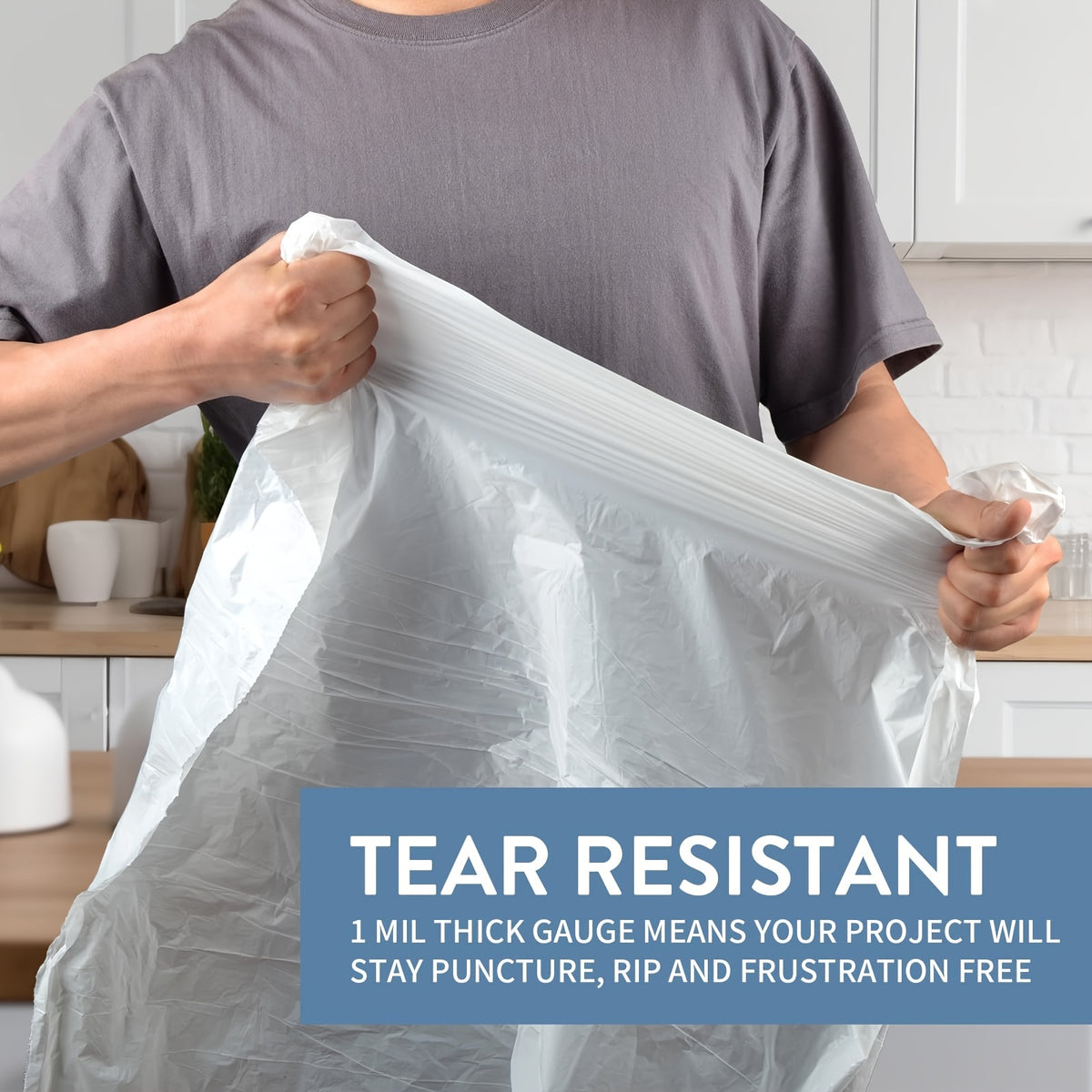 Drawstring Garbage Bags in 100-Count Packs, 4-Gallon or 13-Gallon Disposable Trash Can Liners for Compatible Kitchen, Office and Household Wastebaskets