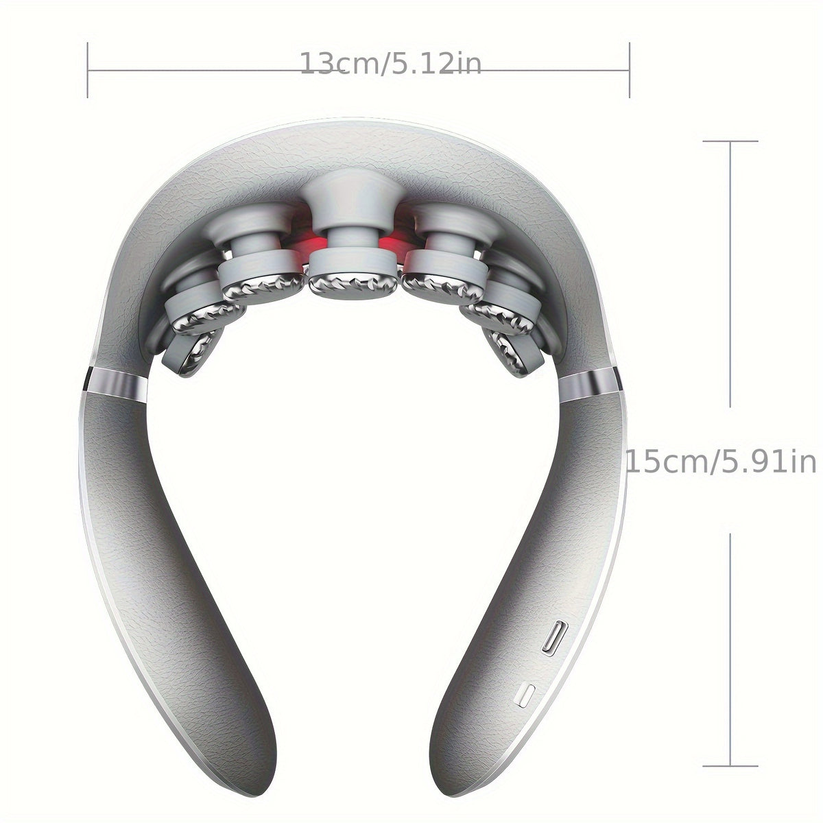 Portable Neck Massager with Heat by SKG, Cordless Wearable USB-Rechargeable Personal Care Device in Basic White or G7 PRO-E Options for Home and Office Breaks