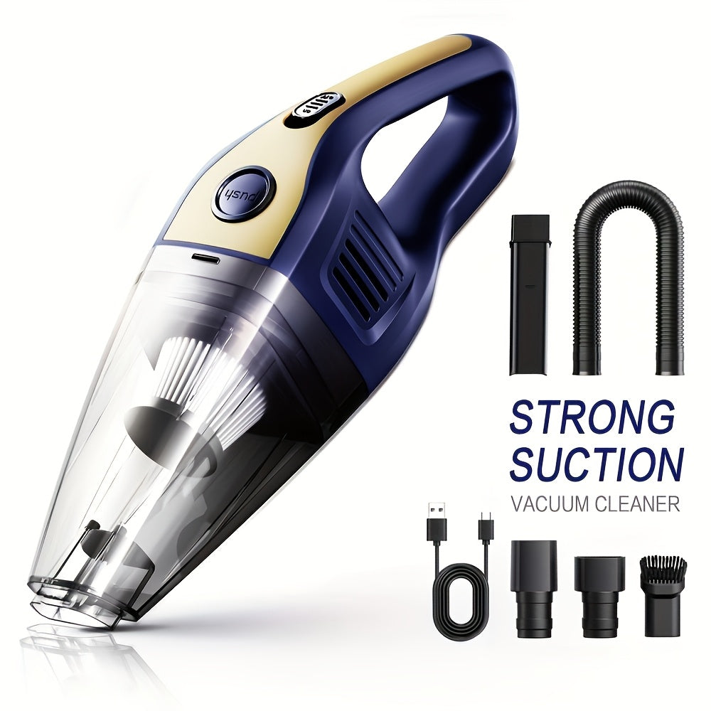 Handheld Vacuum Cleaner Cordless, USB Charging Mini Car Vacuum with Powerful Suction and Multi-Nozzle Kit, Portable Hand Vacuum for Car, Home, Office and Pet Hair Cleaning