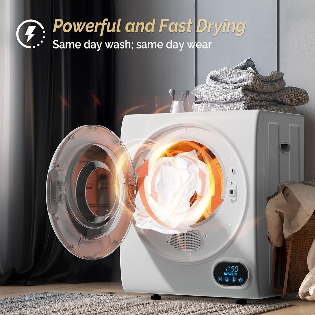Washer and Dryer Combo, Compact Wash & Dry Laundry Set, Stainless Steel Tub, Smart Control, Low Noise, Wall-Mountable, for Apartment, Dorm, RV & Small Space