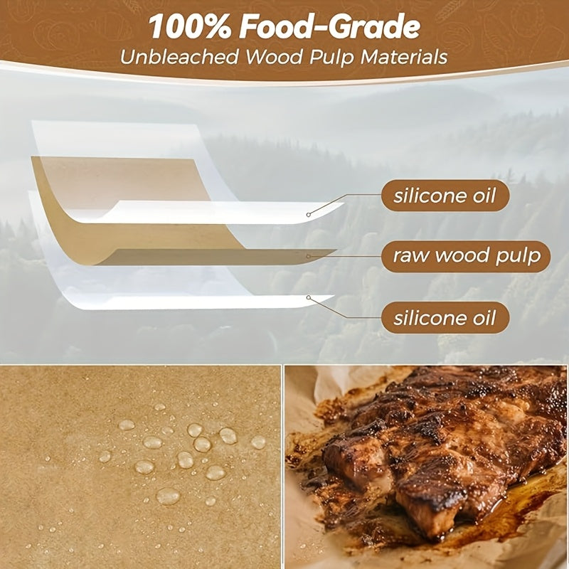 Pre-Cut Parchment Paper Baking Sheets 101-Pack, 9 x 13 Inch Brown Unbleached Nonstick Pan Liners for Home Baking, Cookie Batches and Kitchen Prep