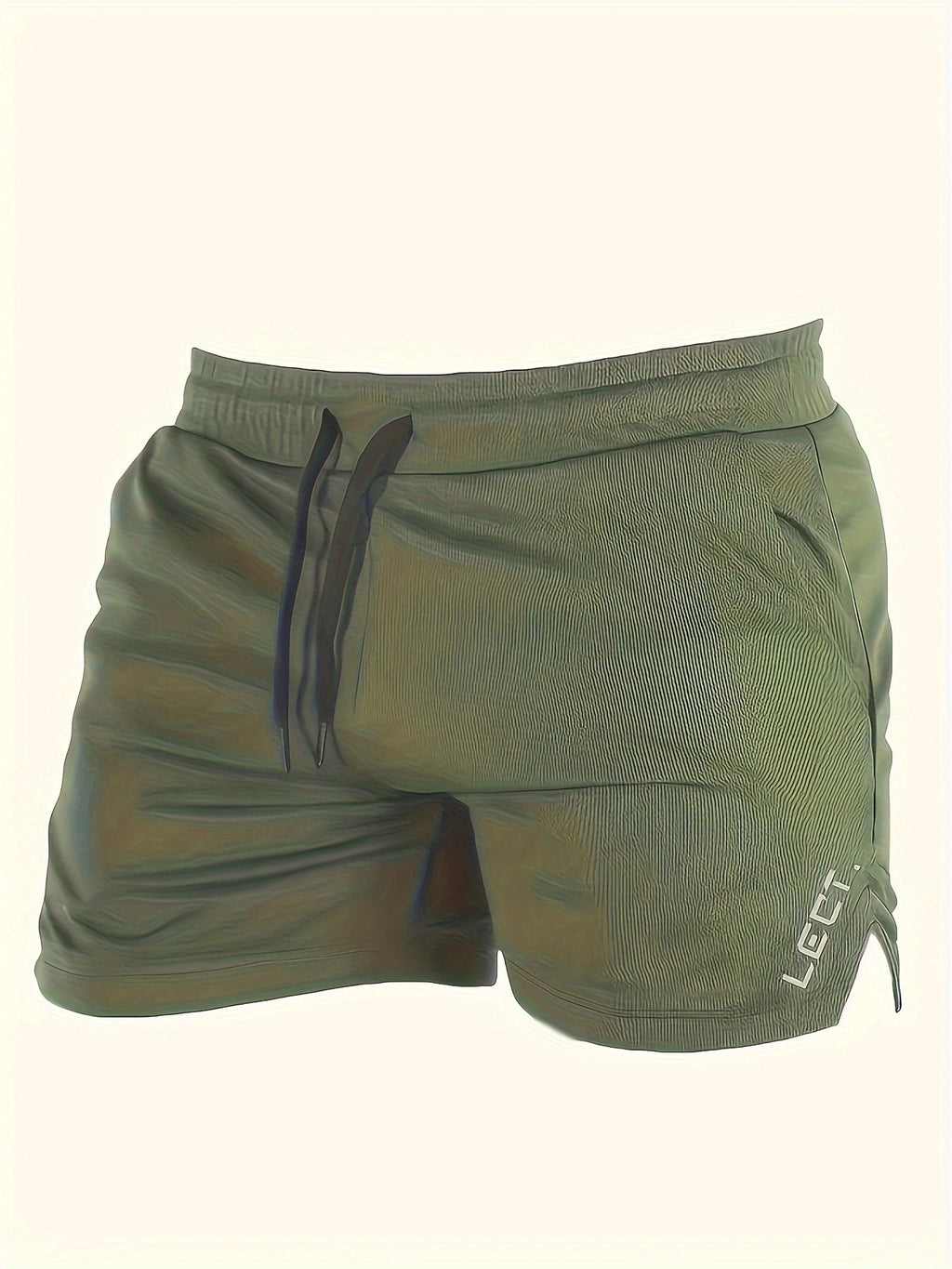 Men's Three-Quarter Fitness Shorts with Slim Stretch Styling, Lightweight Workout Pants for Running and Gym Routines in Black, Grey or Olive Green, S–XL