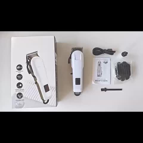 LCD Hair Clipper with Listed USB Charging and Stainless Steel Blades, Upgraded Single Clipper or Three-in-One Electric Razor and Shaver Kit for Home Grooming