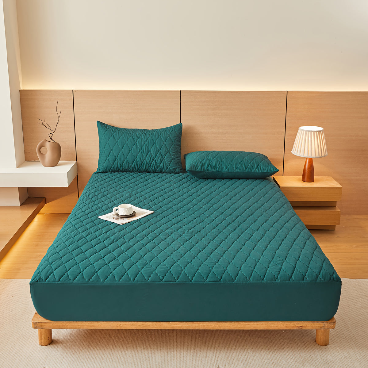 1pc Multi-Color WATERPROOF Mattress Protector Cover, No Pillowcase or Pillow Insert, Soft and Comfortable Solid Color Bedding Waterproof Mattress Cover for Bedroom Guest Room, WATERPROOF Fitted Sheet (Fitted Sheet Only)