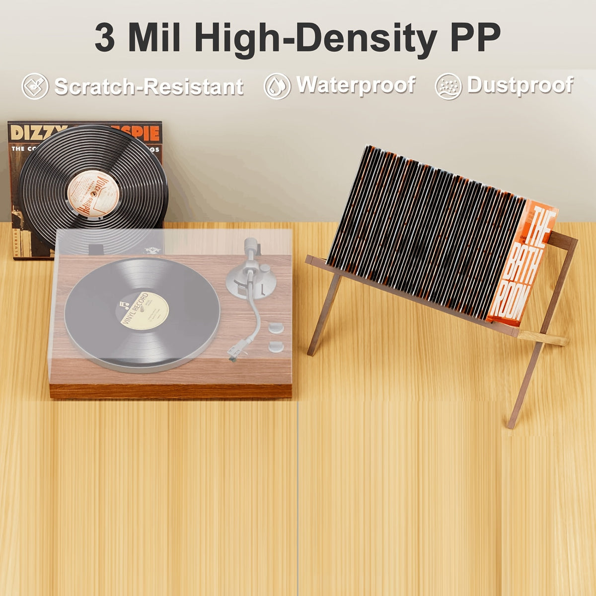 100/50/25-Pack Crystal Clear Vinyl Record Outer Sleeves, Record Sleeves, 12.75"×12.75" 3 Mil Thick, Archival-Grade Protection For Single/Double LP Albums, Precision Fit, Acid-Free & Non-PVC