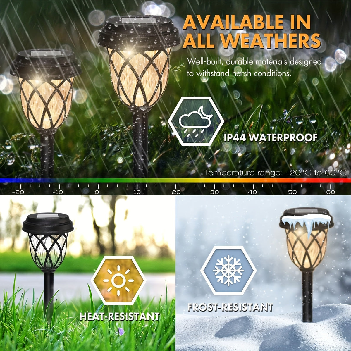 Solar Pathway Stake Lights with Cross Grid Design, Warm Light 6-Pack or White Light 10-Pack, Polypropylene LED Garden Lamps for Yard and Patio Decoration