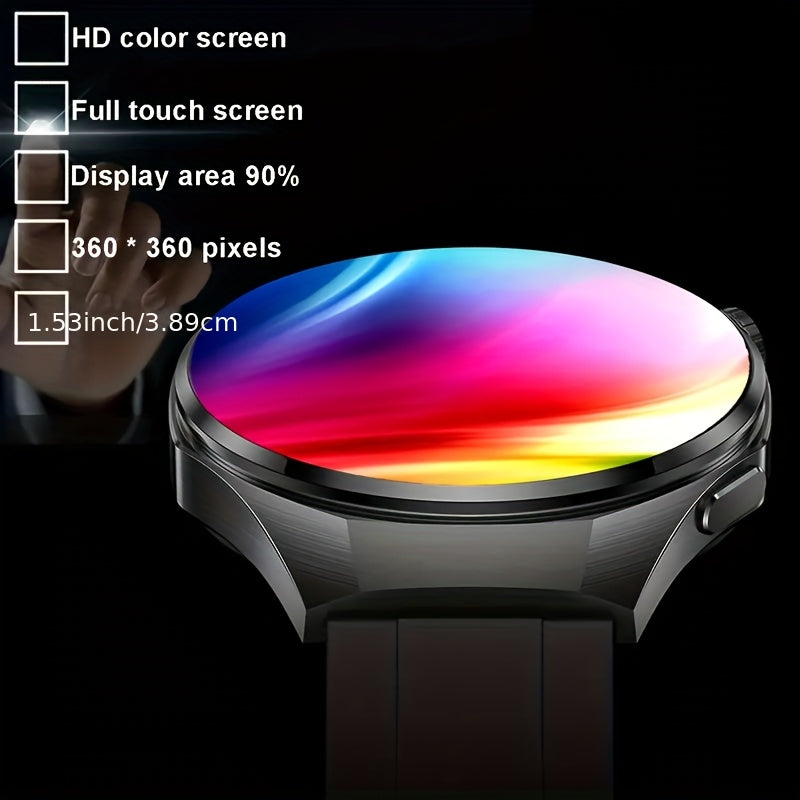 Men's Hexagonal Bezel Smartwatch with TFT Display, Wireless Calling, Message Notifications, 150+ Sports Modes and Custom Watch Faces for Android iOS