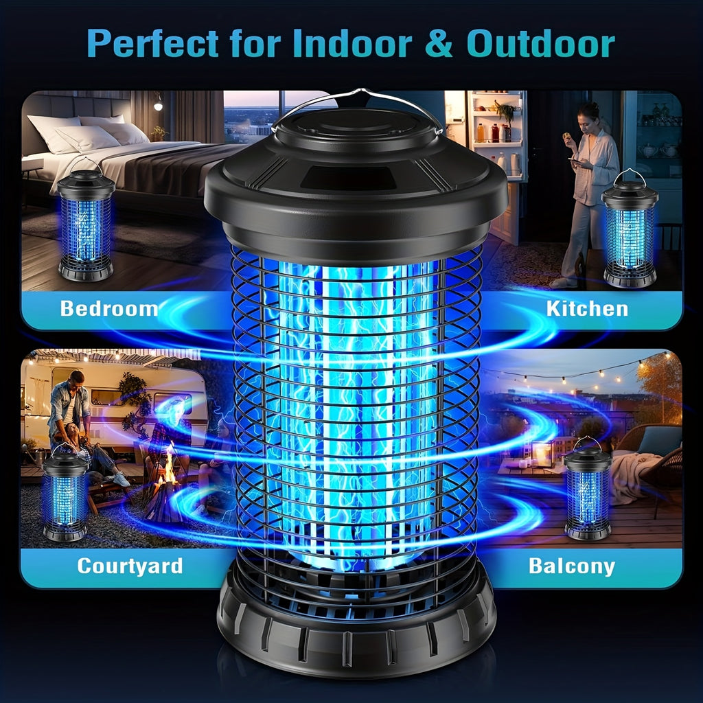 Portable Insect Zapper with Listed 4200V Wording, Single Electric Bug Trap for Instruction-Approved Home Placement, Verify Power and Outdoor Suitability Before Use