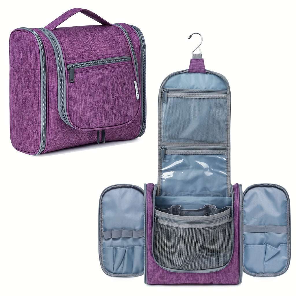 Hanging Toiletry Bag for Women with Hook and Multiple Pockets, Large Travel Makeup Organizer with Carry Handle in 16 Options for Trips and Gym