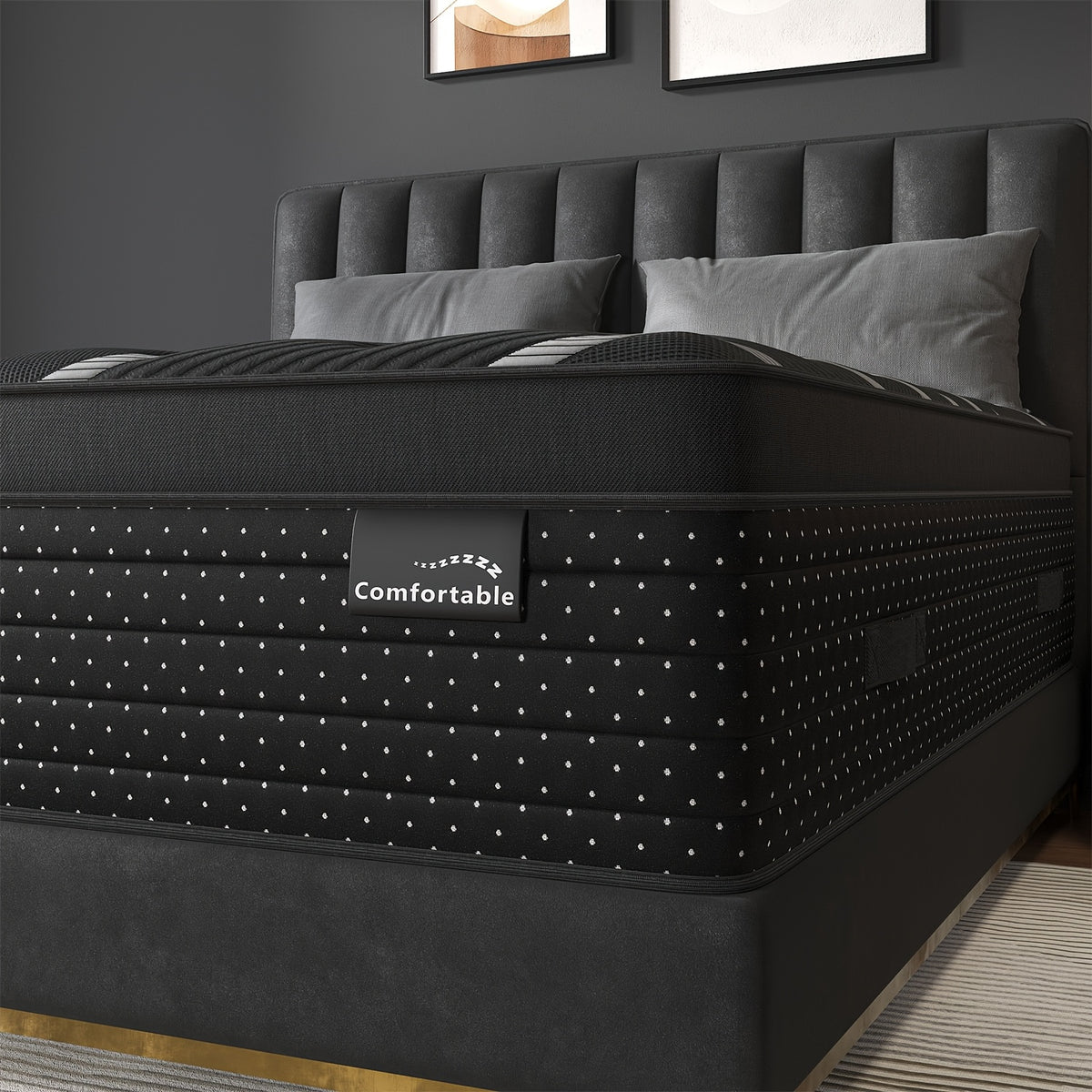 Euro Top Hybrid Mattress with Gel Memory Foam and Individual Pocket Springs, Medium Firm Bed in a Box with 12 and 14-Inch Models, Twin to King Sizes