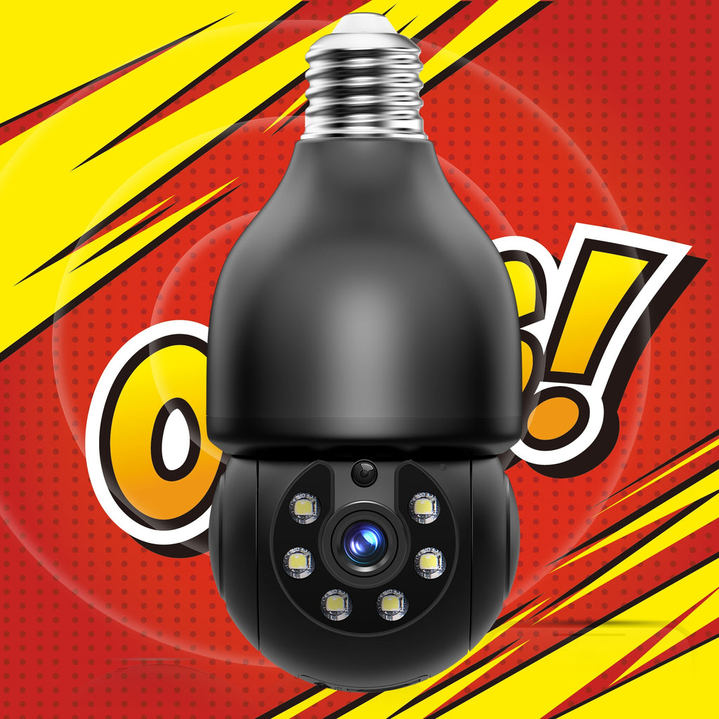 5MP Indoor Pet Monitoring Bulb Camera with Pan-Tilt Viewing, Color Night Vision, Motion Alerts and Two-Way Voice in One, Two or Four Camera Options