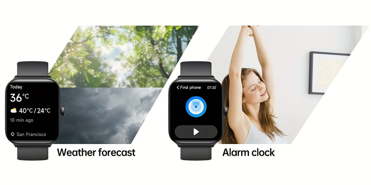 1.95 Inch Smart Watch with Alexa Built-in, Wireless Call Smartwatch with 100+ Sport Modes, Fitness Activity Tracker & Pedometer, for iPhone & Android, HD Touch Screen, Birthday & Mother's Day Gift