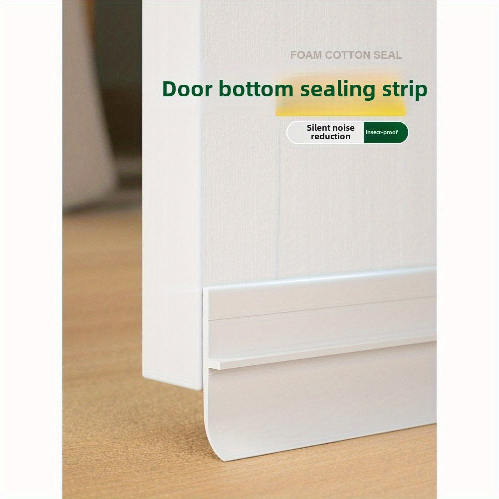 Self-Adhesive Door Bottom Seal for Glass and Wood Doors, Weatherstripping in Black, Grey, Brown or White with Single-Piece and Two-Piece Style Options