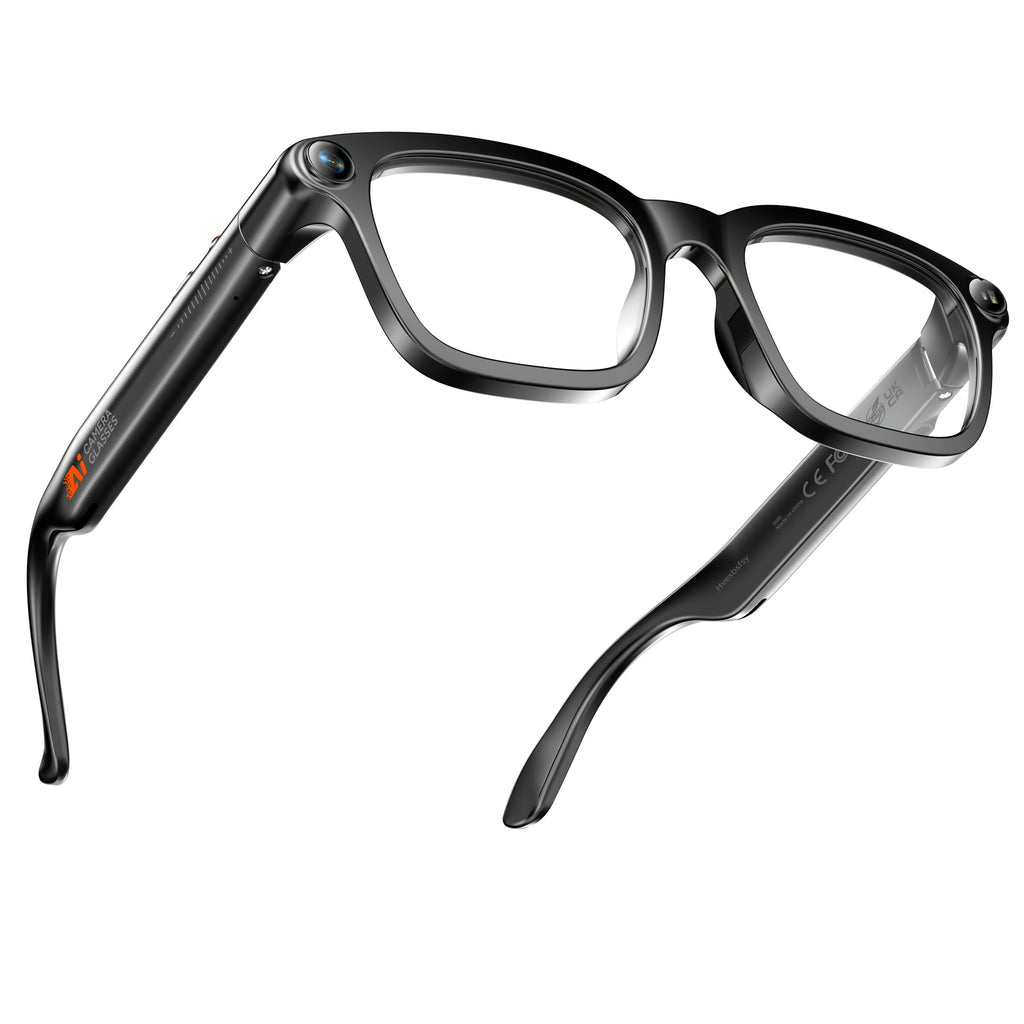 Smart Video Recording Glasses with Listed 1080P Video, 8MP Wide-Angle Camera, 163-Language Translation, Wireless Music and Calls in Black M02S or M08 Options