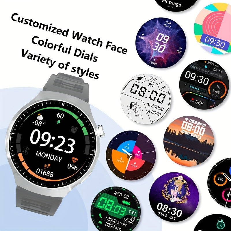 1.52-Inch Touchscreen Smartwatch for Men and Women with Listed Wireless Calls, Message Functions, Sports Modes and Remote Camera Control for Android and iPhone