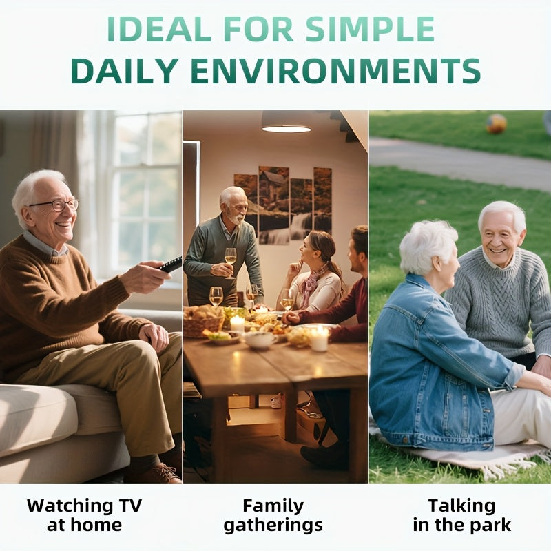 Digital Display Rechargeable Hearing Aid with Listed Noise Reduction, Compact Design and Blue and Red Color Option for Personal Listening Routines