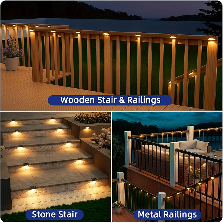 Solar Deck Lights Outdoor 30/20 Pack, Solar Step Lights Warm White LED, IP44 Waterproof Decorative Stair Lighting for Fences, Patio, Courtyards, Terraces, Garden Paths and Landscape