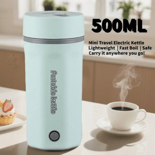 500ml Portable Electric Kettle with 304 Stainless Steel Interior, One-Touch Operation, Listed Auto Shut-Off and Boil-Dry Protection in Six Colors for Small-Batch Hot Water