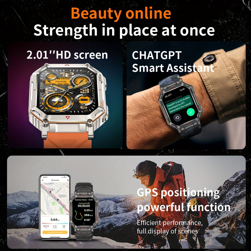 GPS Adventure Smartwatch with All-Metal Body, Listed Altimeter, Barometer and Compass, LED Flashlight, Calling and Message Reminders in Four Style Options