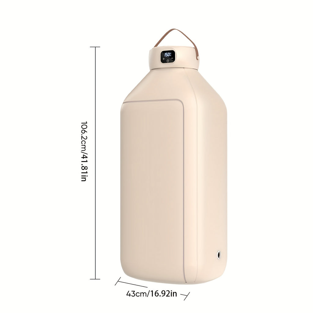 600W Portable Clothes Dryer with Two Warm-Air Modes and 1H, 2H or 8H Timer, Compact 110V Laundry Dryer with Beige1, Beige2 and UV Deluxe Model Options