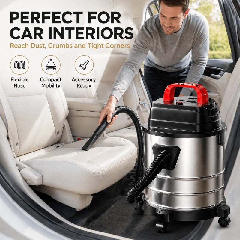 3-in-1 Wet Dry Vacuum with Blower Function, Listed 18000Pa and 2 Peak HP with 3.96, 5.28 or 6.6gal Capacity Options for Home, Car and Hard Floor Cleanup