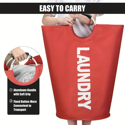 Half-Ring Handle Laundry Basket, Foldable Fabric Clothes Hamper in 16.64, 21.66 or 25.1 gal Options for Bedroom and Laundry Room Organization