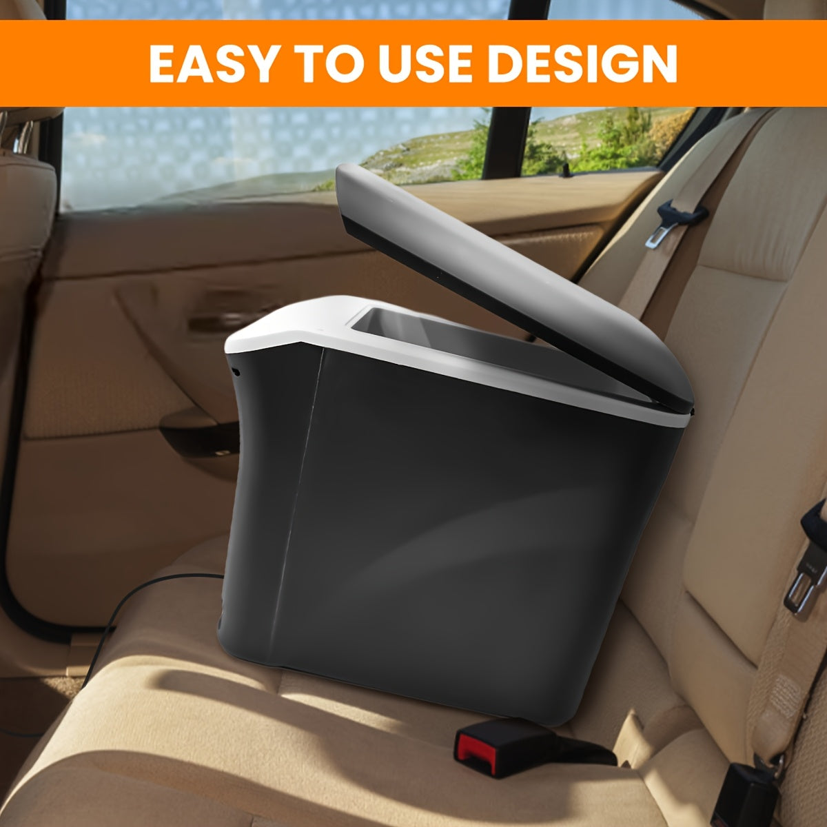 Car Refrigerator with Listed 12V and 24V DC Input, Black Portable Mini Fridge with 12 x 330ml Can Storage Claim for Road Trips, RV Travel and Compatible Camping Setups