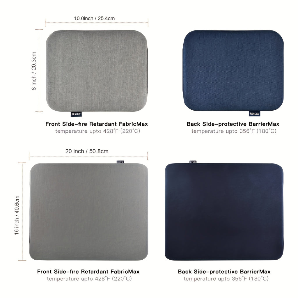 Heat Press Insulation Mat in Gray, Double-Sided Craft Pressing Pad with Four Size Options for Compatible Heat Transfer Projects and DIY Fabric Ironing
