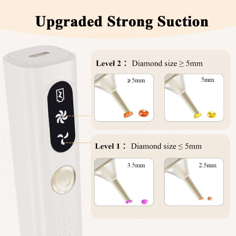 Electric Diamond Painting Pen with Rechargeable Cordless Operation and Listed Wax-Free Adjustable Suction, ED15, ED15 Pink and One-Piece Options for DIY Diamond Art