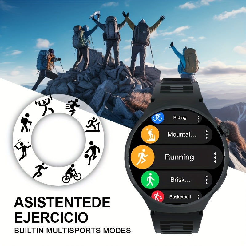 1.52-Inch Touchscreen Smartwatch for Men and Women with Listed Wireless Calls, Message Functions, Sports Modes and Remote Camera Control for Android and iPhone
