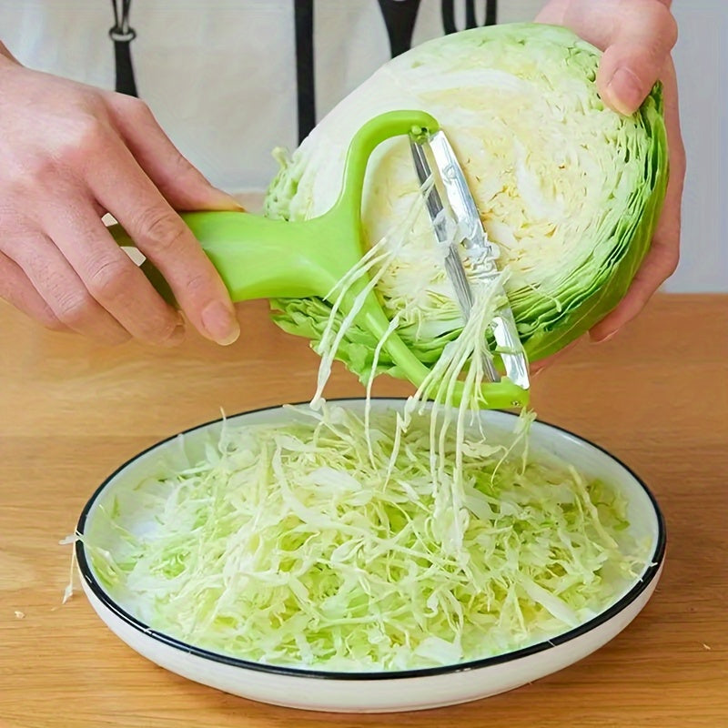 Large Capacity Manual Vegetable Prep Tool - Cabbage & Lettuce Processor | Wide Mouth Food-Safe Design | Kitchen Grater