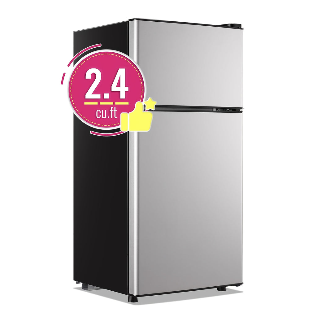 Single-Door Mini Fridge by WANAI with Listed Freezer Compartment, Adjustable Thermostat and Removable Shelves in Four 43-Series Color Labels for Dorm and Office